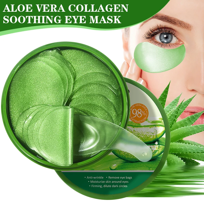 Collagen Sheet Mask - 60pcs Aloe Vera Collagen Eye Mask