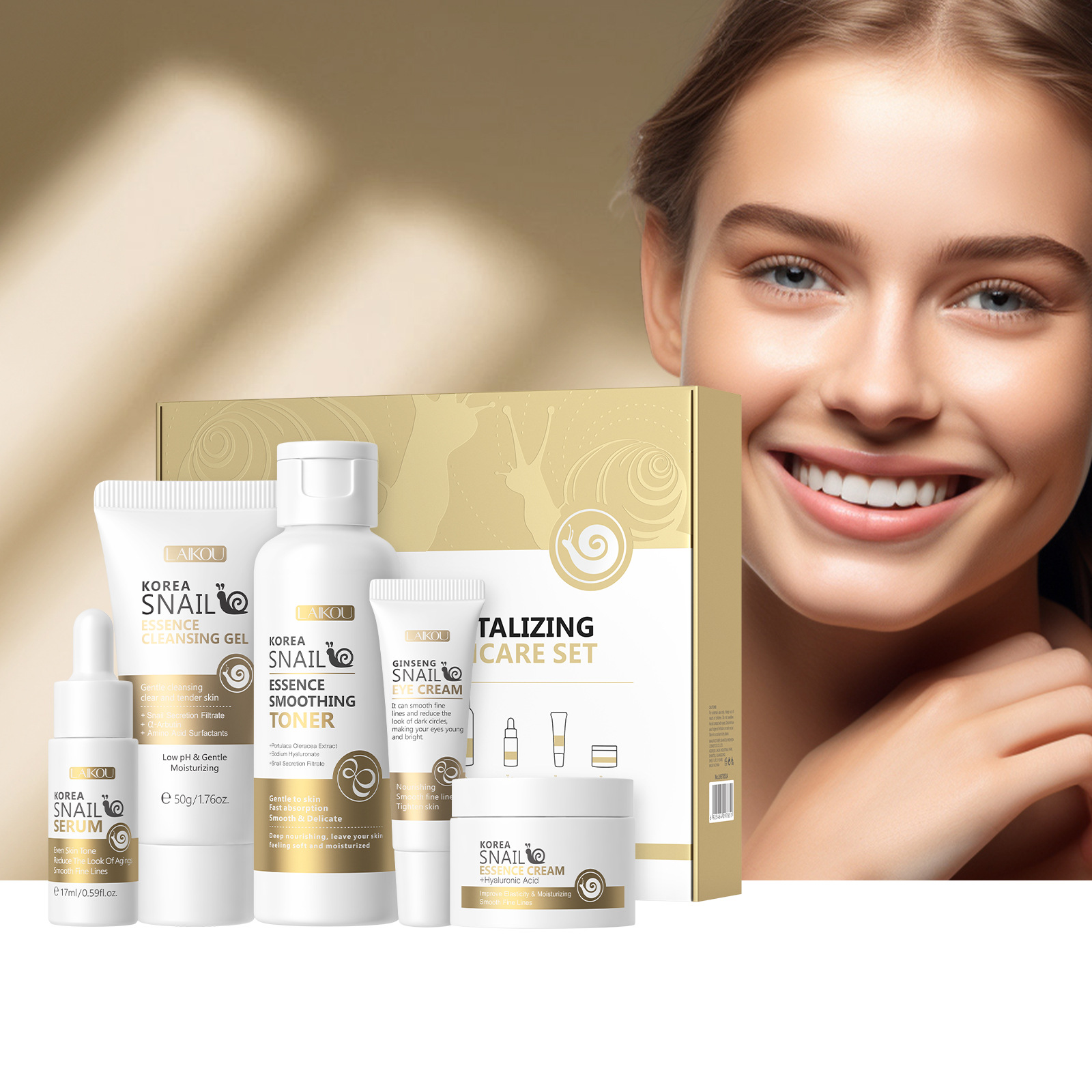 Skincare Korea - 5pcs Boxed Korea Snail Skin Care