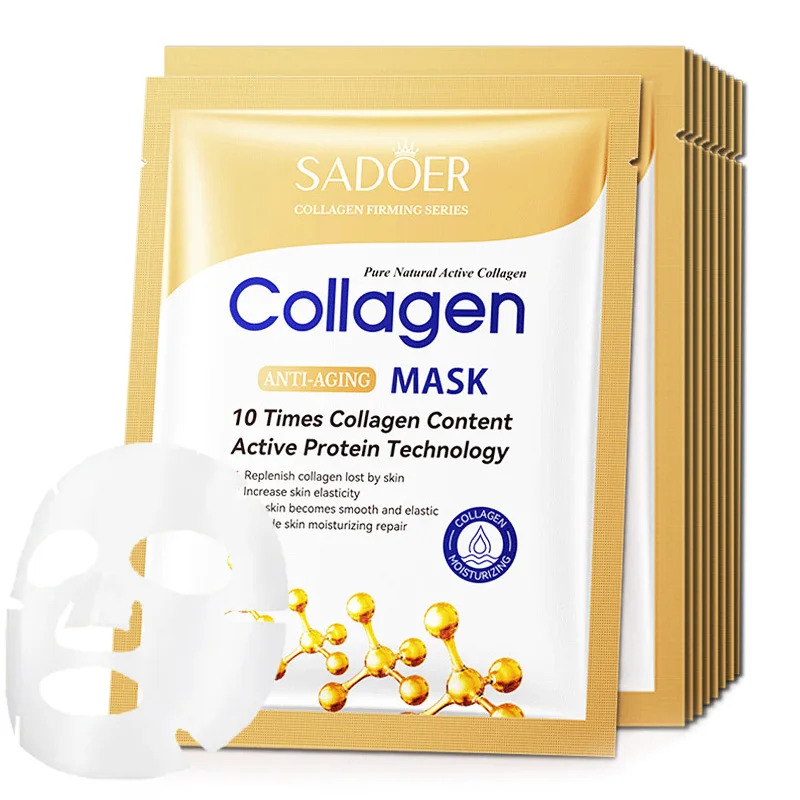 10pcs Anti-aging Collagen Face - Collagen Sheet Mask review and price